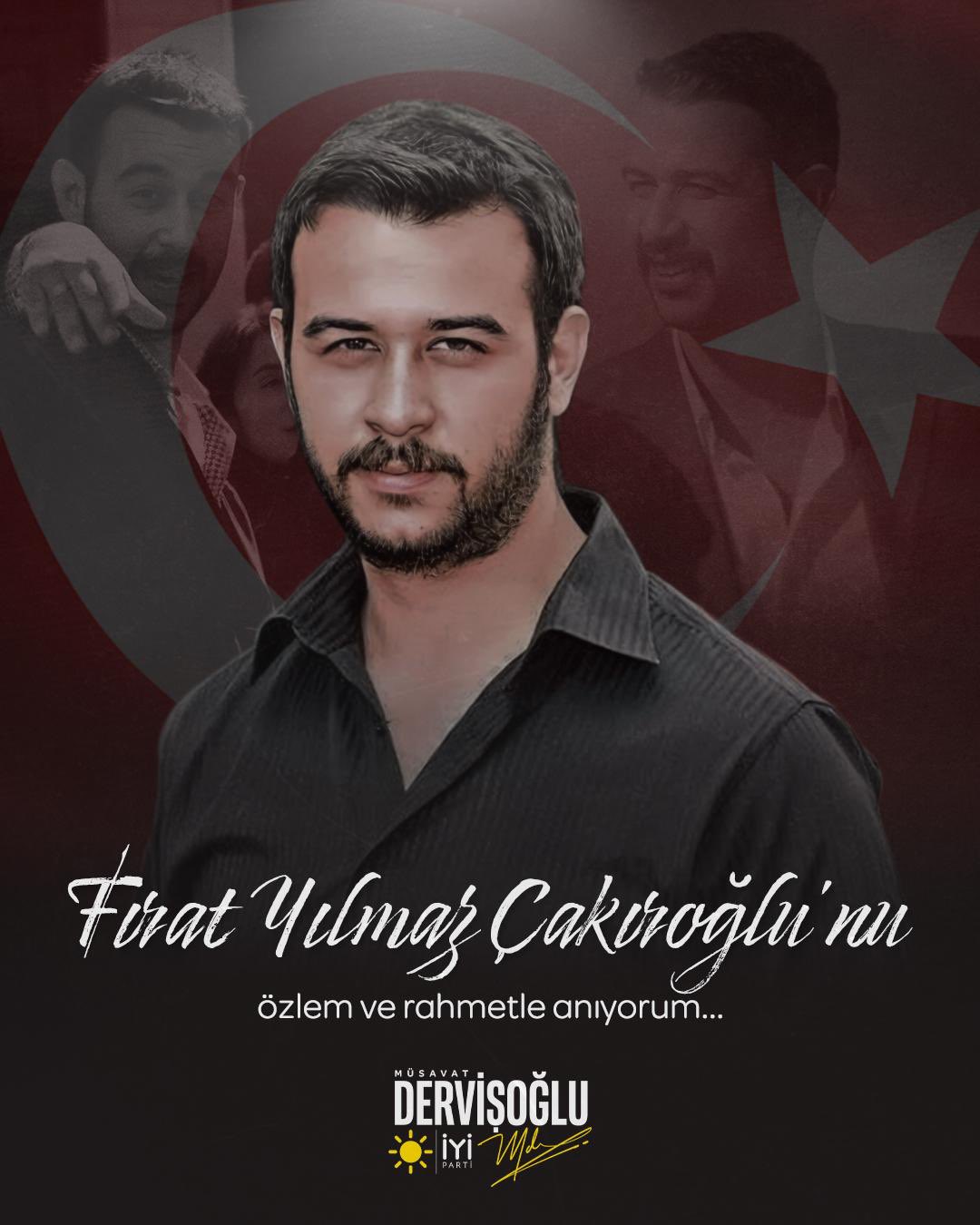 Ege'nin yiğit evladı Fırat Yılmaz Çakıroğlu’nu, şehadetinin yıl dönümünde rahmet ve özlemle anıyorum. Fırat...