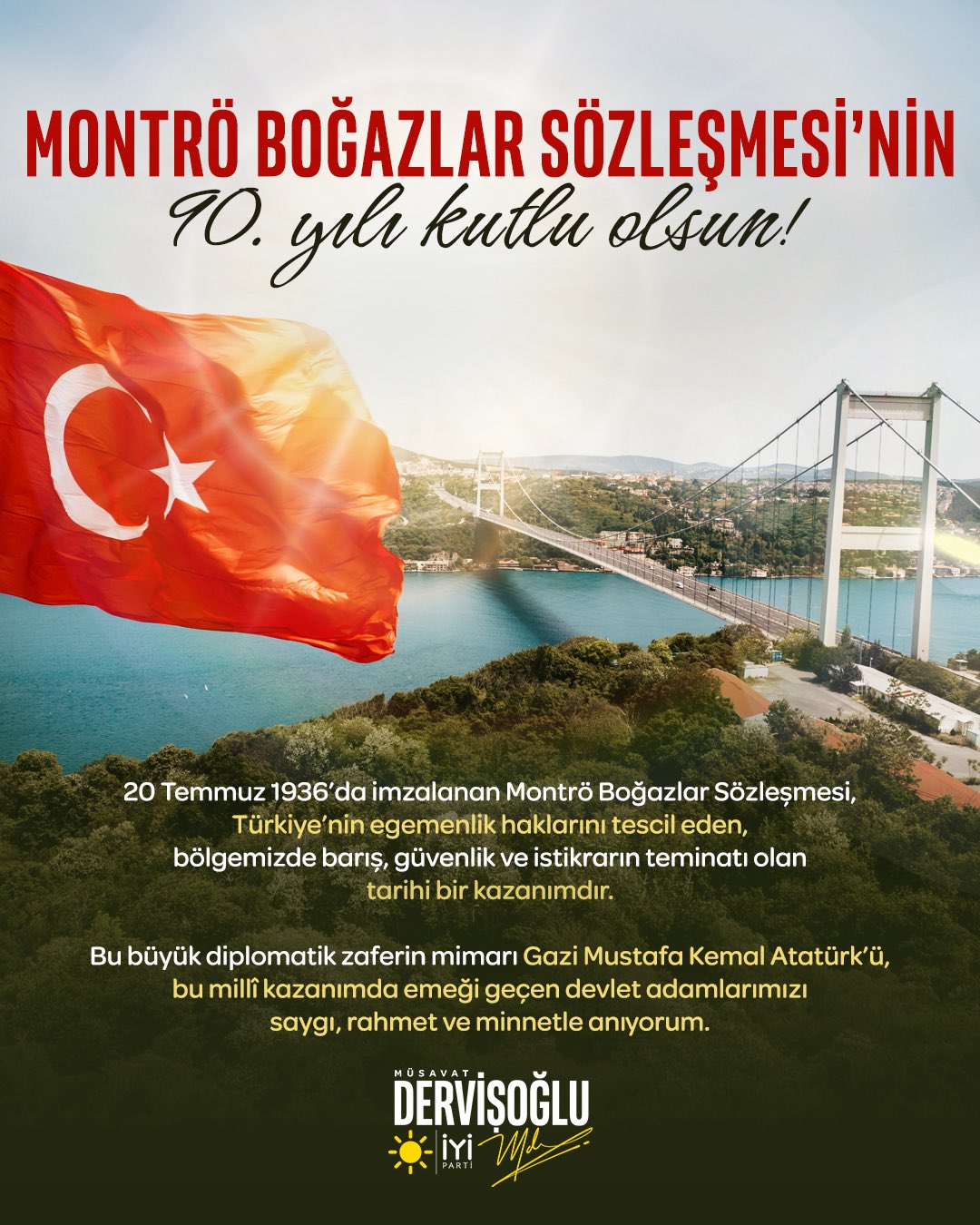 20 Temmuz 1936’da imzalanan Montrö Boğazlar Sözleşmesi, Türkiye’nin egemenlik haklarını tescil eden...