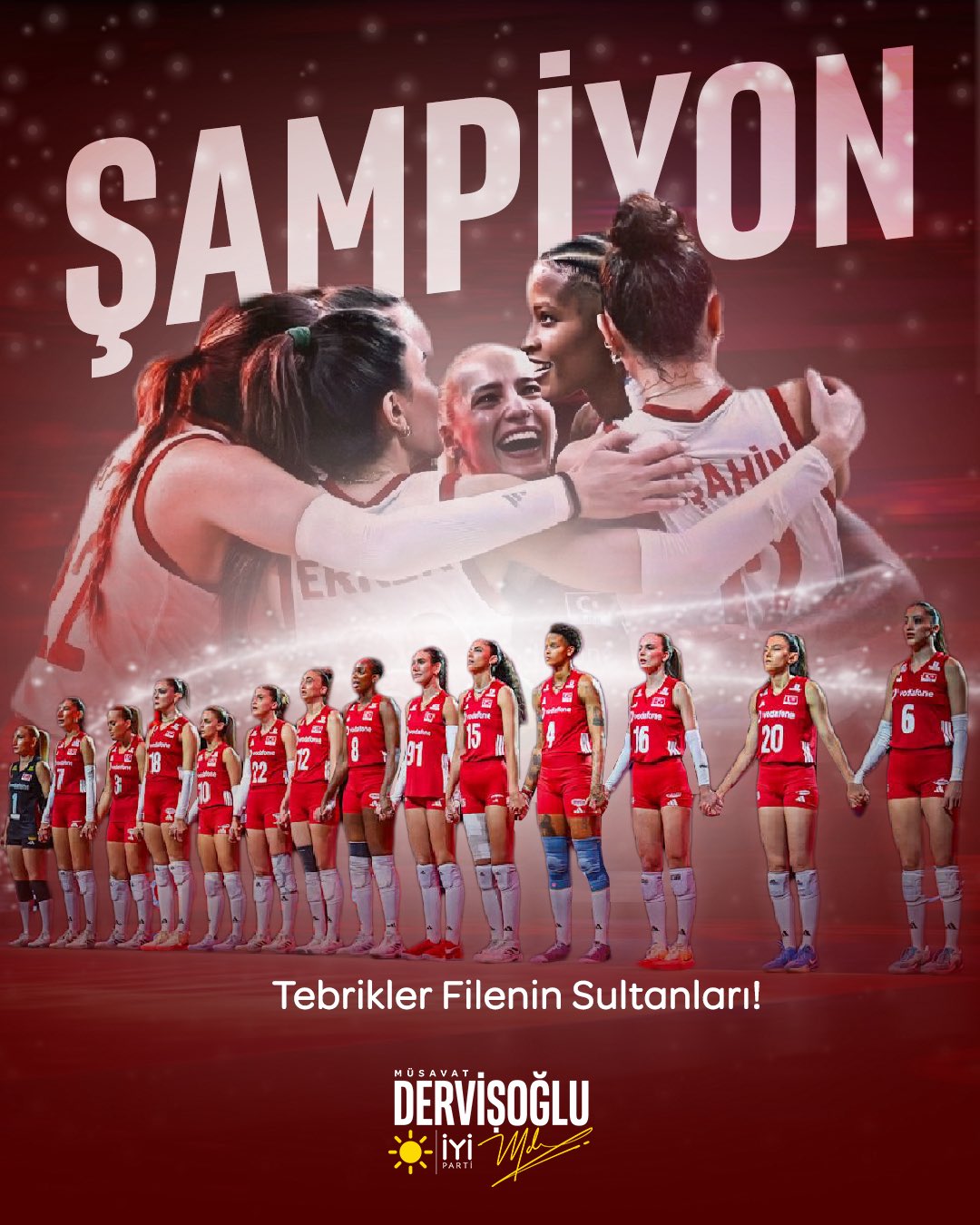 2026 FIVB Kadınlar Voleybol Milletler Ligi Şampiyonu olan Filenin Sultanları’nı yürekten kutluyorum. Bu...