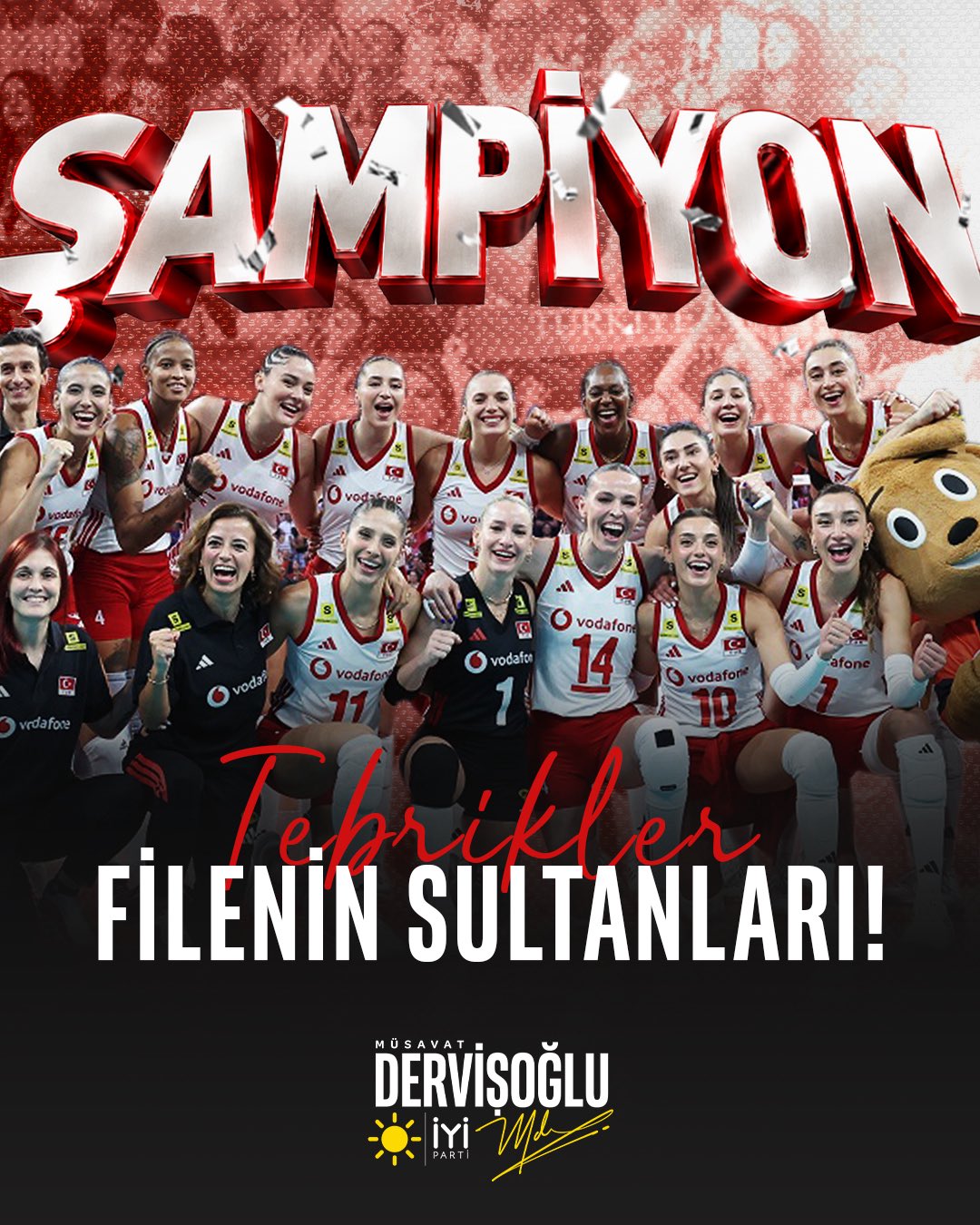 Cumhuriyetin kızları, Filenin Sultanları! İtalya karşısında gösterdiğiniz muhteşem mücadeleyle milletimize...