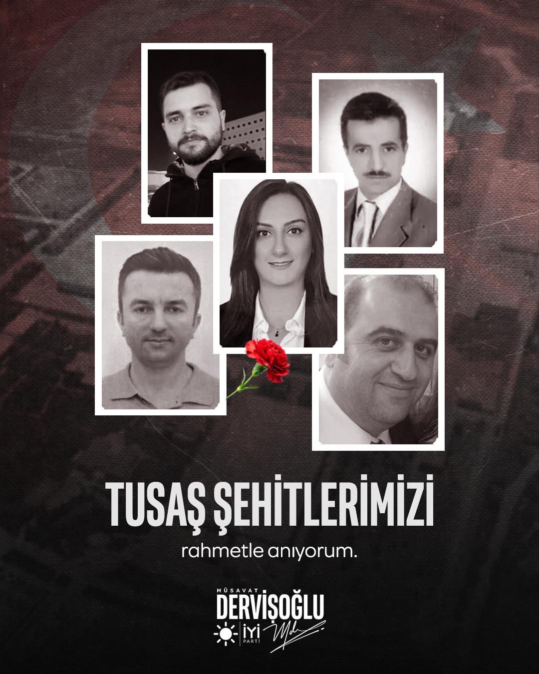 TUSAŞ yerleşkesine teröristlerin düzenlediği hain saldırıda şehit olan Atakan Şahin Erdoğan, Cengiz Coşkun...